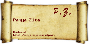 Panya Zita névjegykártya